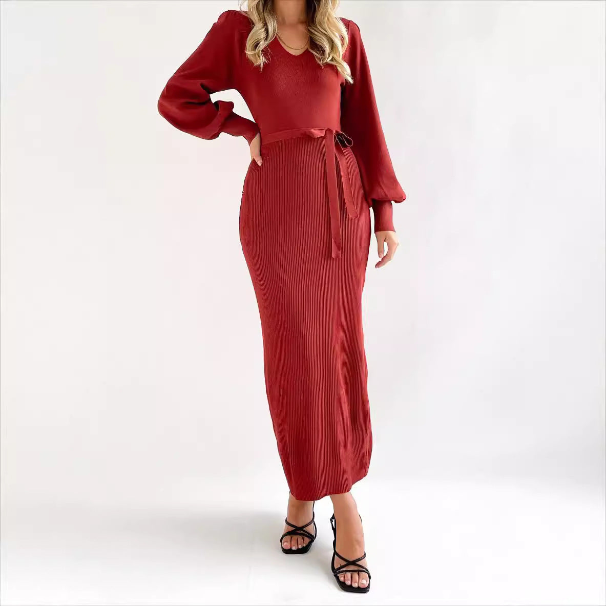 Women’s Long Ribbed Dress