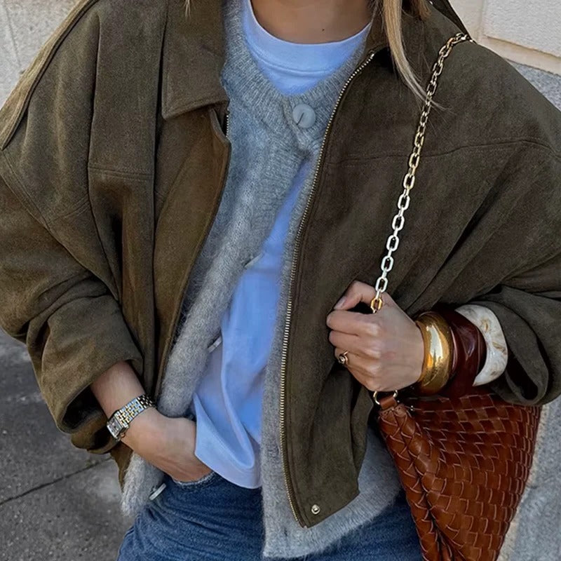 Women’s Zip-Front Collared Jacket