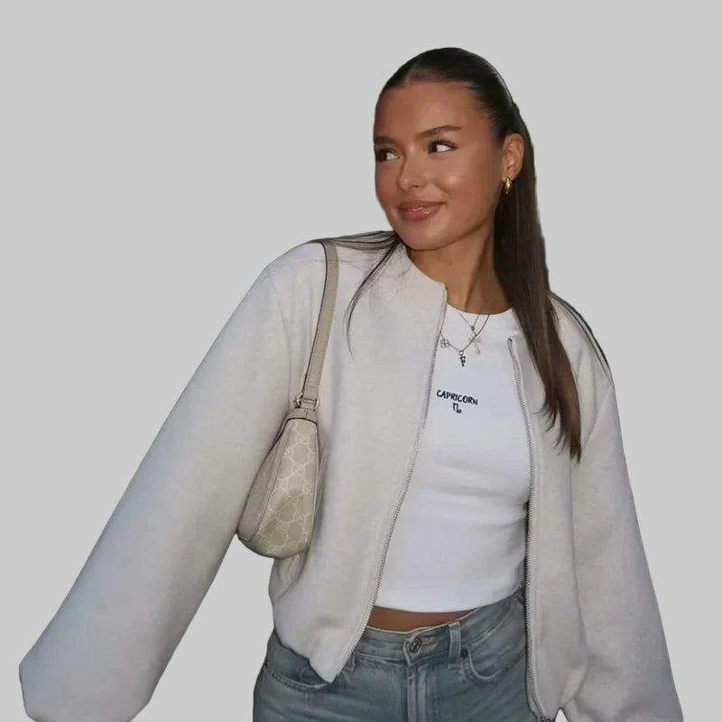 Women’s Zip-Front Jacket with Elasticated Hem