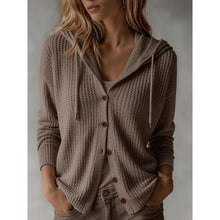 Women's Hooded Cardigan – Textured Knit